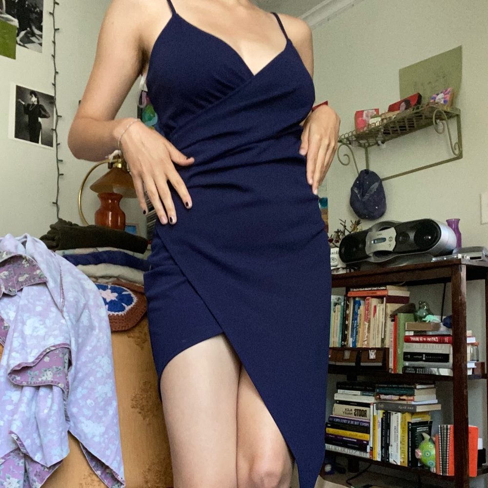 Windsor blue asymmetrical dress
